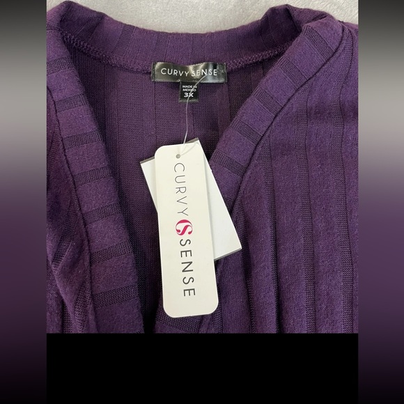 Curvy Sense womens long sleeve wrap front sweater blouse size 3X - Picture 5 of 5